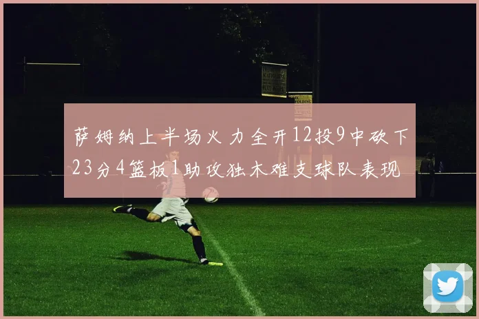 萨姆纳上半场火力全开12投9中砍下23分4篮板1助攻独木难支球队表现不佳