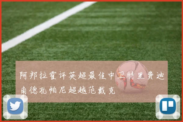 阿邦拉霍评英超最佳中卫特里费迪南德孔帕尼超越范戴克